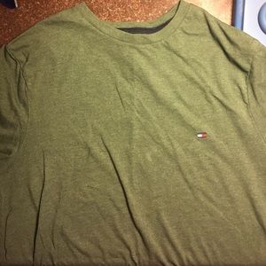 Tommy Hilfiger green short sleeve shirt